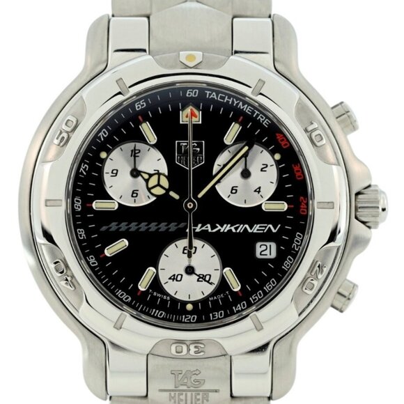 NOS Tag Heuer 41mm Vintage 6000 Series Limited Edition Hakkinen B+P Watch CH1114 - Picture 3 of 11